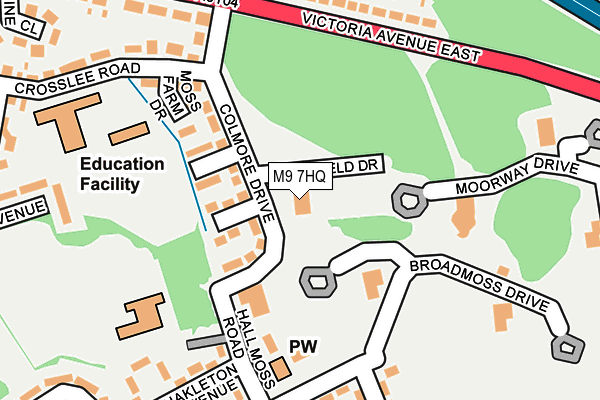 M9 7HQ map - OS OpenMap – Local (Ordnance Survey)
