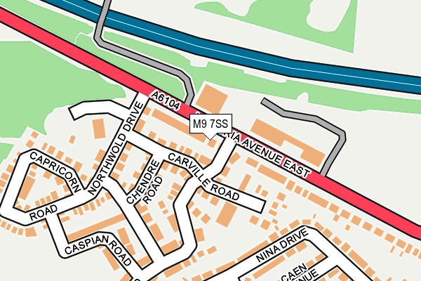 M9 7SS map - OS OpenMap – Local (Ordnance Survey)