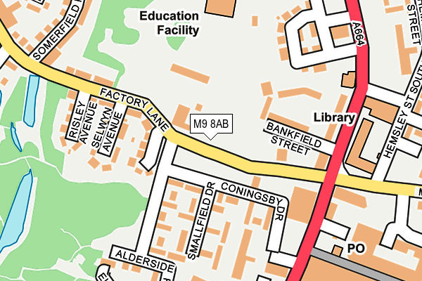 M9 8AB map - OS OpenMap – Local (Ordnance Survey)
