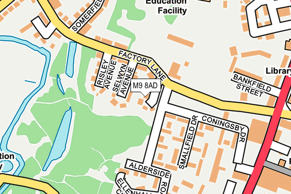 M9 8AD map - OS OpenMap – Local (Ordnance Survey)