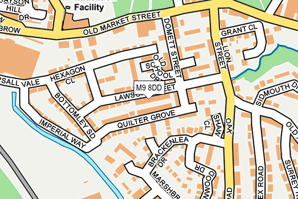 M9 8DD map - OS OpenMap – Local (Ordnance Survey)