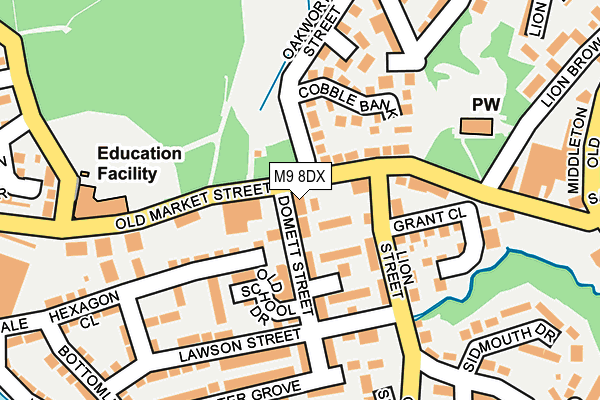 M9 8DX map - OS OpenMap – Local (Ordnance Survey)