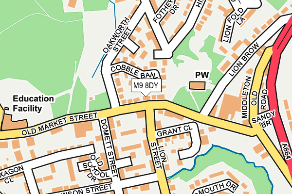 M9 8DY map - OS OpenMap – Local (Ordnance Survey)