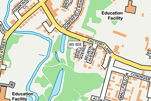 M9 8EE map - OS OpenMap – Local (Ordnance Survey)