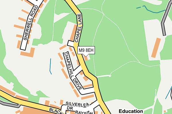 M9 8EH map - OS OpenMap – Local (Ordnance Survey)
