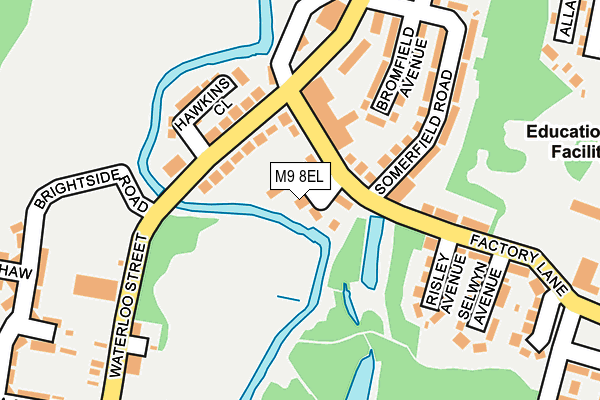 M9 8EL map - OS OpenMap – Local (Ordnance Survey)