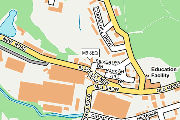 M9 8EQ map - OS OpenMap – Local (Ordnance Survey)