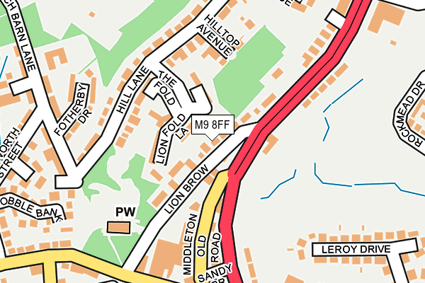 M9 8FF map - OS OpenMap – Local (Ordnance Survey)