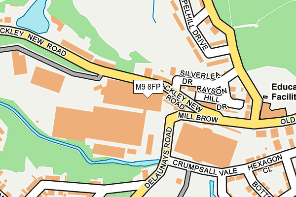 M9 8FP map - OS OpenMap – Local (Ordnance Survey)