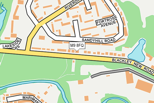 M9 8FQ map - OS OpenMap – Local (Ordnance Survey)