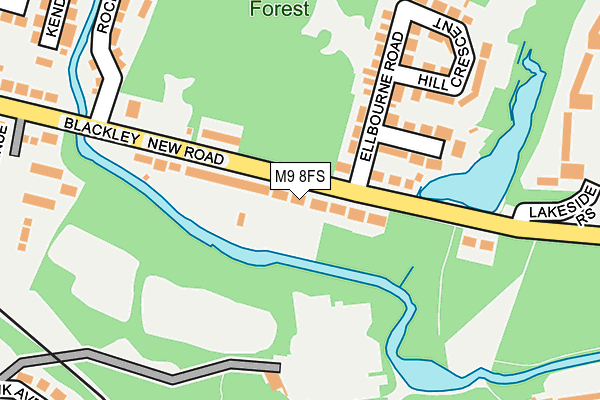 M9 8FS map - OS OpenMap – Local (Ordnance Survey)