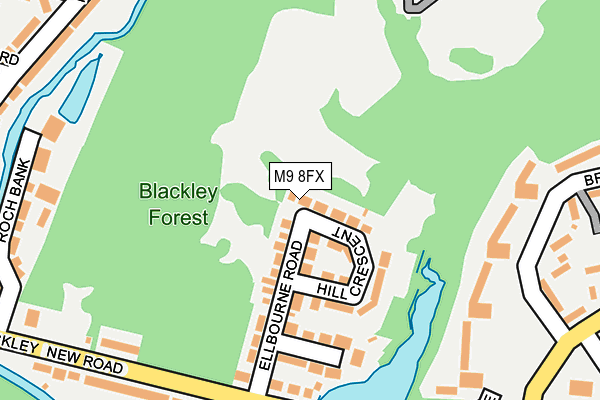 M9 8FX map - OS OpenMap – Local (Ordnance Survey)