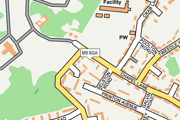 M9 8GA map - OS OpenMap – Local (Ordnance Survey)