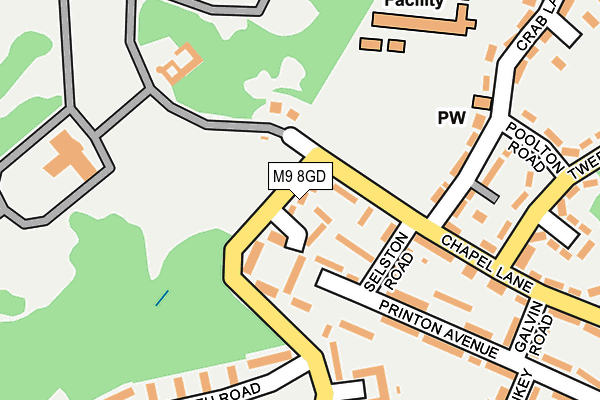 M9 8GD map - OS OpenMap – Local (Ordnance Survey)