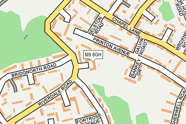 M9 8GH map - OS OpenMap – Local (Ordnance Survey)