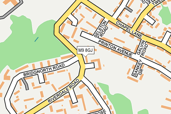 M9 8GJ map - OS OpenMap – Local (Ordnance Survey)