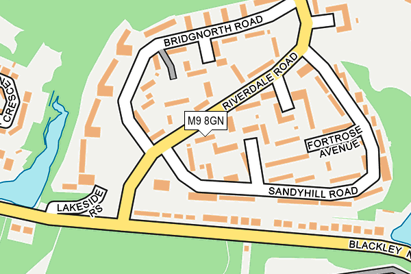 M9 8GN map - OS OpenMap – Local (Ordnance Survey)