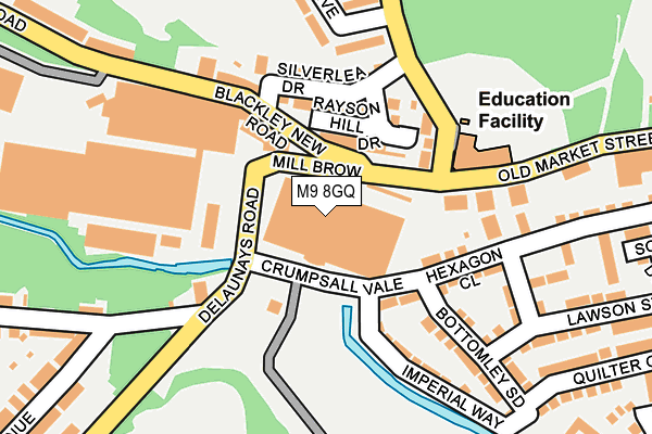 M9 8GQ map - OS OpenMap – Local (Ordnance Survey)