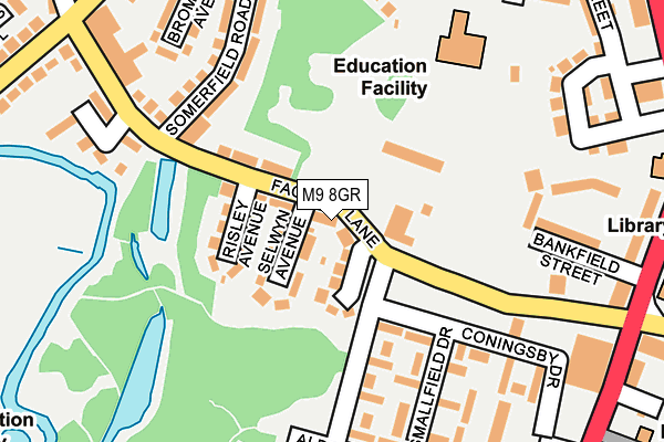 M9 8GR map - OS OpenMap – Local (Ordnance Survey)