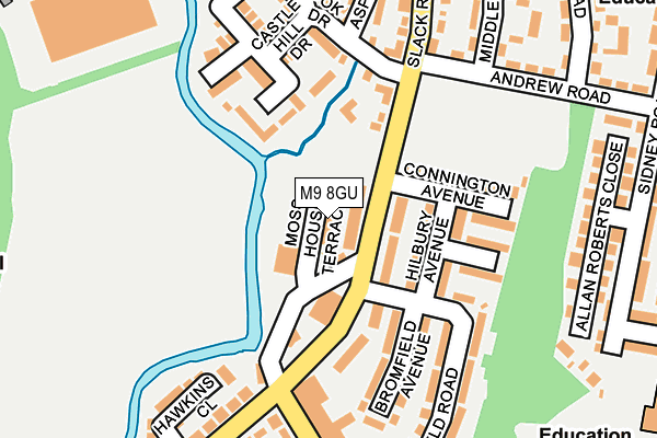 M9 8GU map - OS OpenMap – Local (Ordnance Survey)