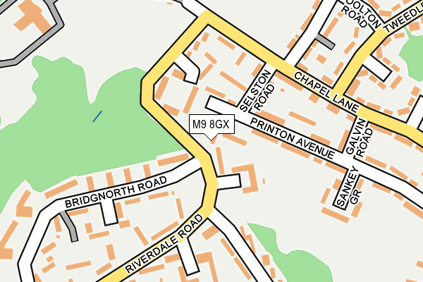 M9 8GX map - OS OpenMap – Local (Ordnance Survey)