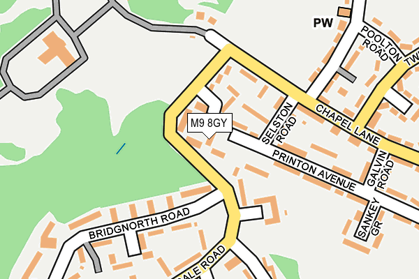 M9 8GY map - OS OpenMap – Local (Ordnance Survey)