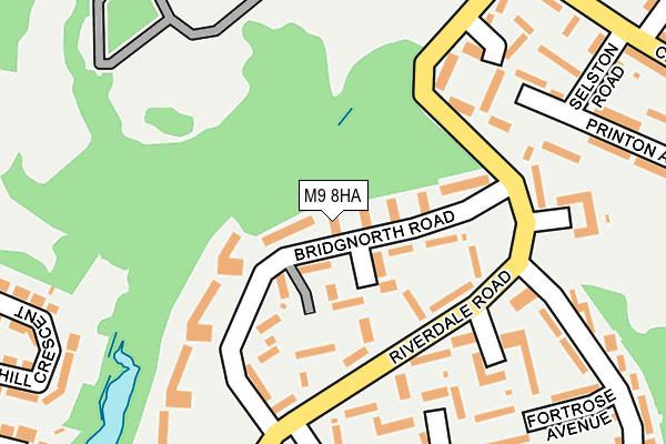 M9 8HA map - OS OpenMap – Local (Ordnance Survey)