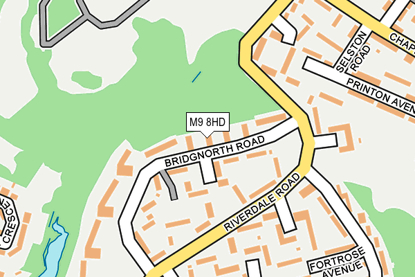 M9 8HD map - OS OpenMap – Local (Ordnance Survey)