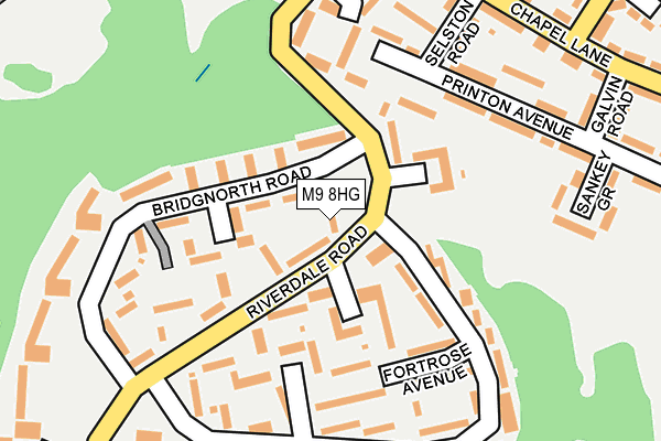 M9 8HG map - OS OpenMap – Local (Ordnance Survey)