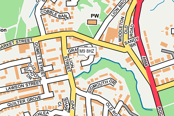 M9 8HZ map - OS OpenMap – Local (Ordnance Survey)