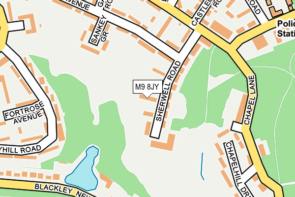 M9 8JY map - OS OpenMap – Local (Ordnance Survey)