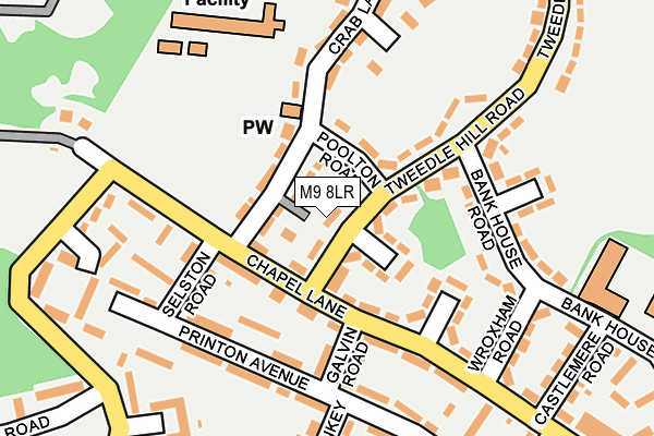 M9 8LR map - OS OpenMap – Local (Ordnance Survey)