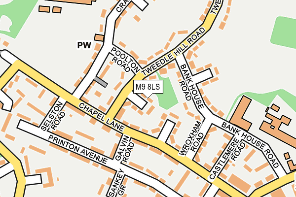 M9 8LS map - OS OpenMap – Local (Ordnance Survey)