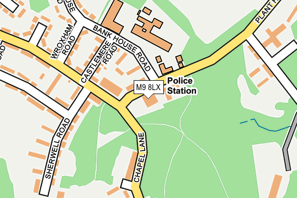 M9 8LX map - OS OpenMap – Local (Ordnance Survey)