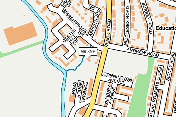 M9 8NH map - OS OpenMap – Local (Ordnance Survey)