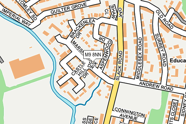 M9 8NN map - OS OpenMap – Local (Ordnance Survey)