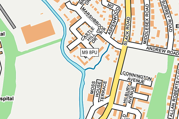 M9 8PU map - OS OpenMap – Local (Ordnance Survey)