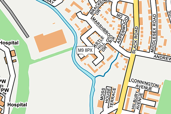M9 8PX map - OS OpenMap – Local (Ordnance Survey)