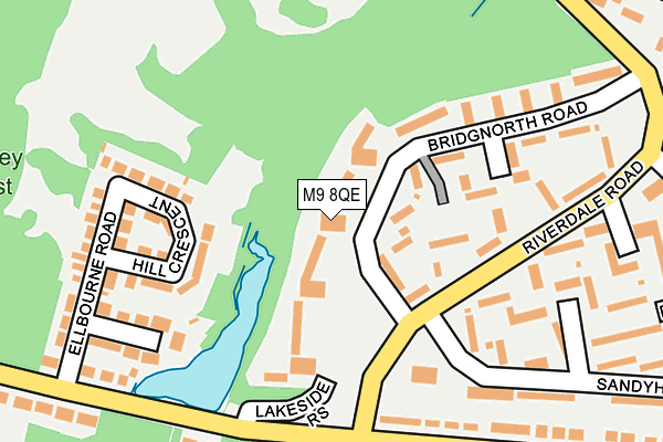 M9 8QE map - OS OpenMap – Local (Ordnance Survey)