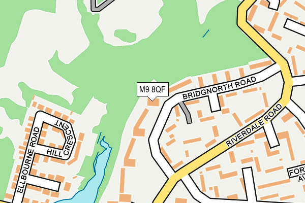 M9 8QF map - OS OpenMap – Local (Ordnance Survey)