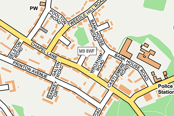 M9 8WF map - OS OpenMap – Local (Ordnance Survey)
