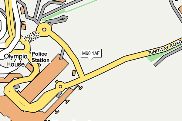 M90 1AF map - OS OpenMap – Local (Ordnance Survey)