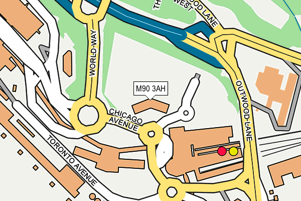 M90 3AH map - OS OpenMap – Local (Ordnance Survey)