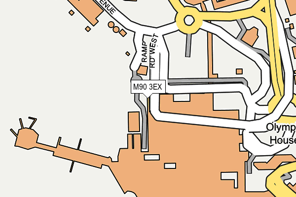 M90 3EX map - OS OpenMap – Local (Ordnance Survey)