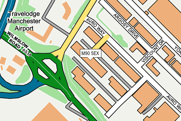 M90 5EX map - OS OpenMap – Local (Ordnance Survey)