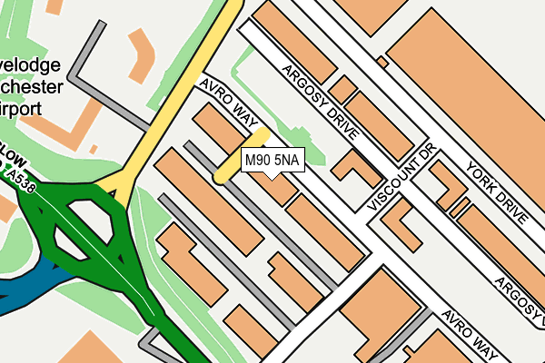 M90 5NA map - OS OpenMap – Local (Ordnance Survey)