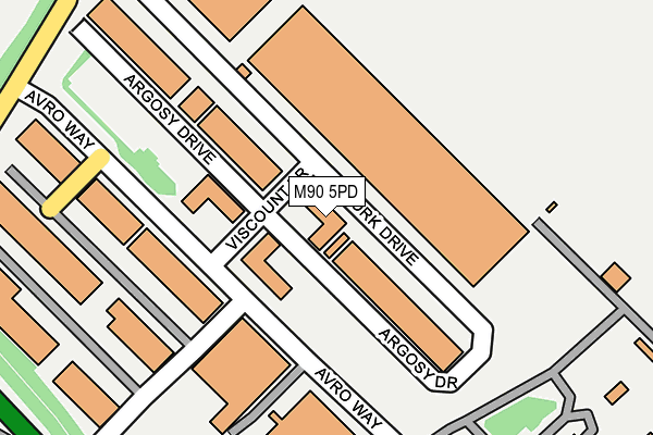M90 5PD map - OS OpenMap – Local (Ordnance Survey)