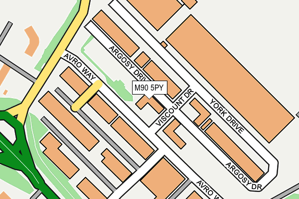 M90 5PY map - OS OpenMap – Local (Ordnance Survey)