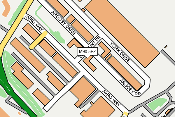 M90 5PZ map - OS OpenMap – Local (Ordnance Survey)