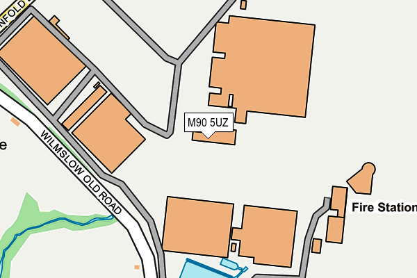 M90 5UZ map - OS OpenMap – Local (Ordnance Survey)